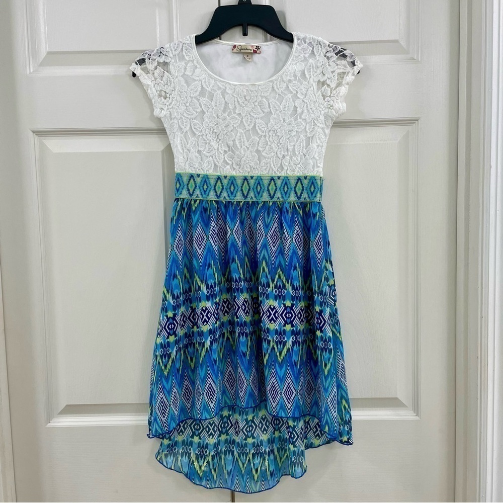 Girl’s Speechless Dress Lace Top Hi-Low Bottom Lined Size 8